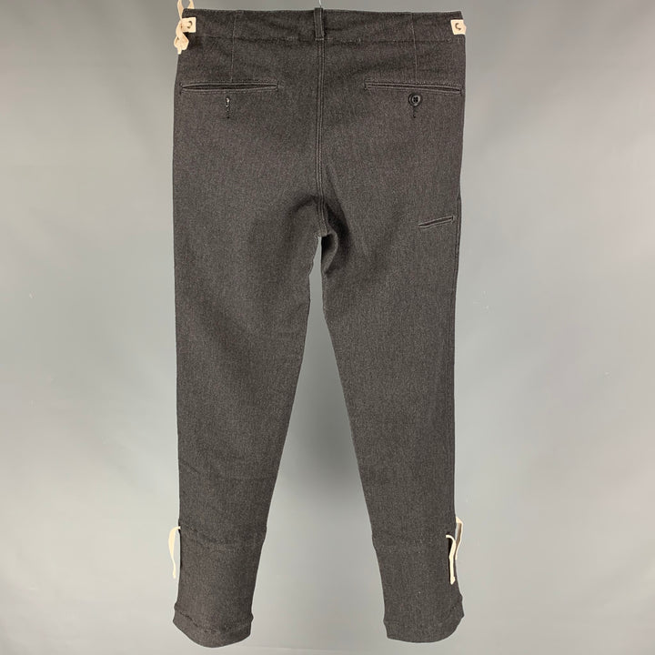 KENNETH FIELD Pantalones casuales de pierna estrecha de poliuretano de algodón gris Talla S