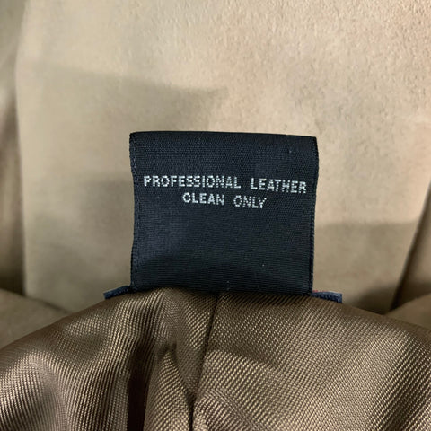 FACONNABLE Size M Tan Suede Goat Skin Hidden Buttons Jacket