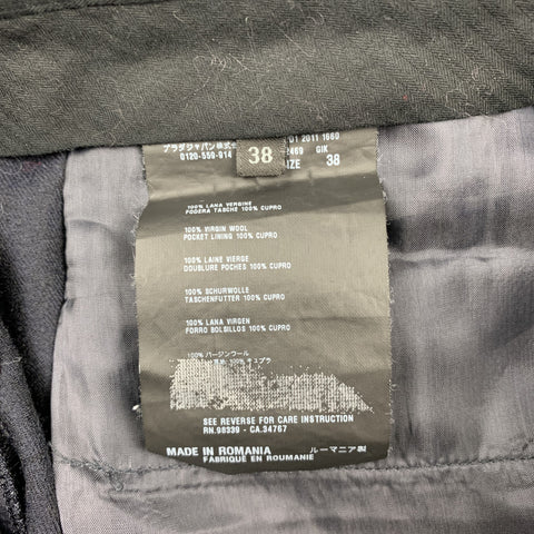 PRADA Size 2 Navy Virgin Wool Dress Pants