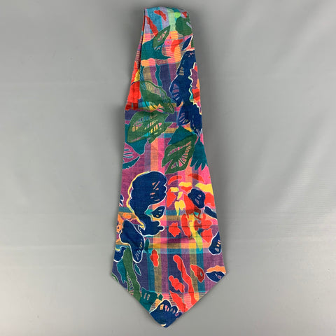 PAUL STUART Multi-Color Abstract Cotton Tie