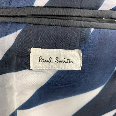 PAUL SMITH Size 40 Black Wool / Cashmere Peak Lapel Sport Coat