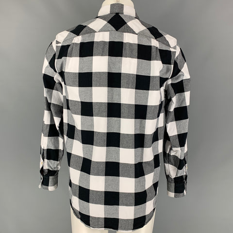 RAG & BONE Size M Black & White Plaid Cotton Button Down Long Sleeve Shirt