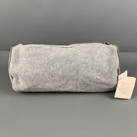 BRUNELLO CUCINELLI Neceser de algodón gris