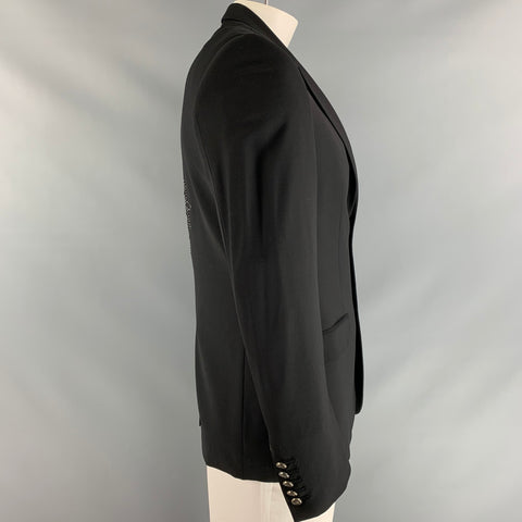 FAITH CONNEXION  Size L Black Rhinestone Sport Coat