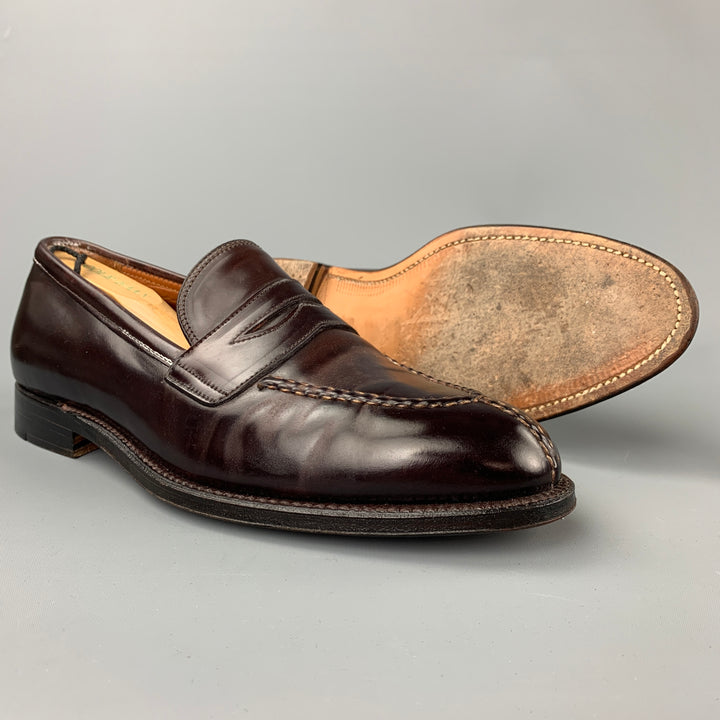 ALDEN Size 10 Color 8 Cordovan Leather Penny Loafers