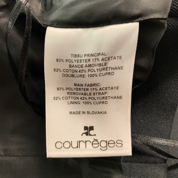 COURREGES Size 4 Black Polyester Blend Cropped Jacket