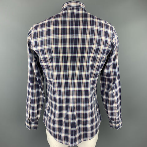 J. LINDEBERG Size L Purple Plaid Cotton Button Up Long Sleeve Shirt