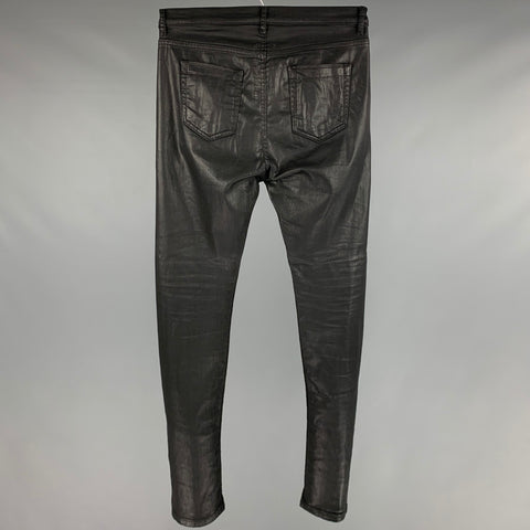 DRKSHDW Size 31 Black Cotton Spandex Slim Button Fly Jeans