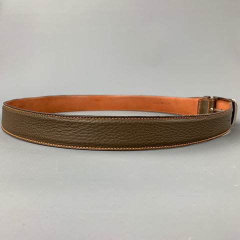 ATELIER LAVA Size 38 Dark Gray Leather Belt