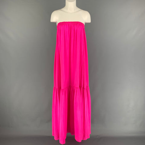 ANAAK Size S Pink Silk Belted Maxi Dress