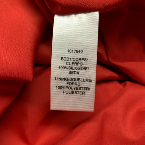 HALSTON Size 10 Red Silk Halter Long Gown