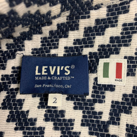LEVI'S MADE & CRAFTED Size M Navy White Textured Trucker Jacket