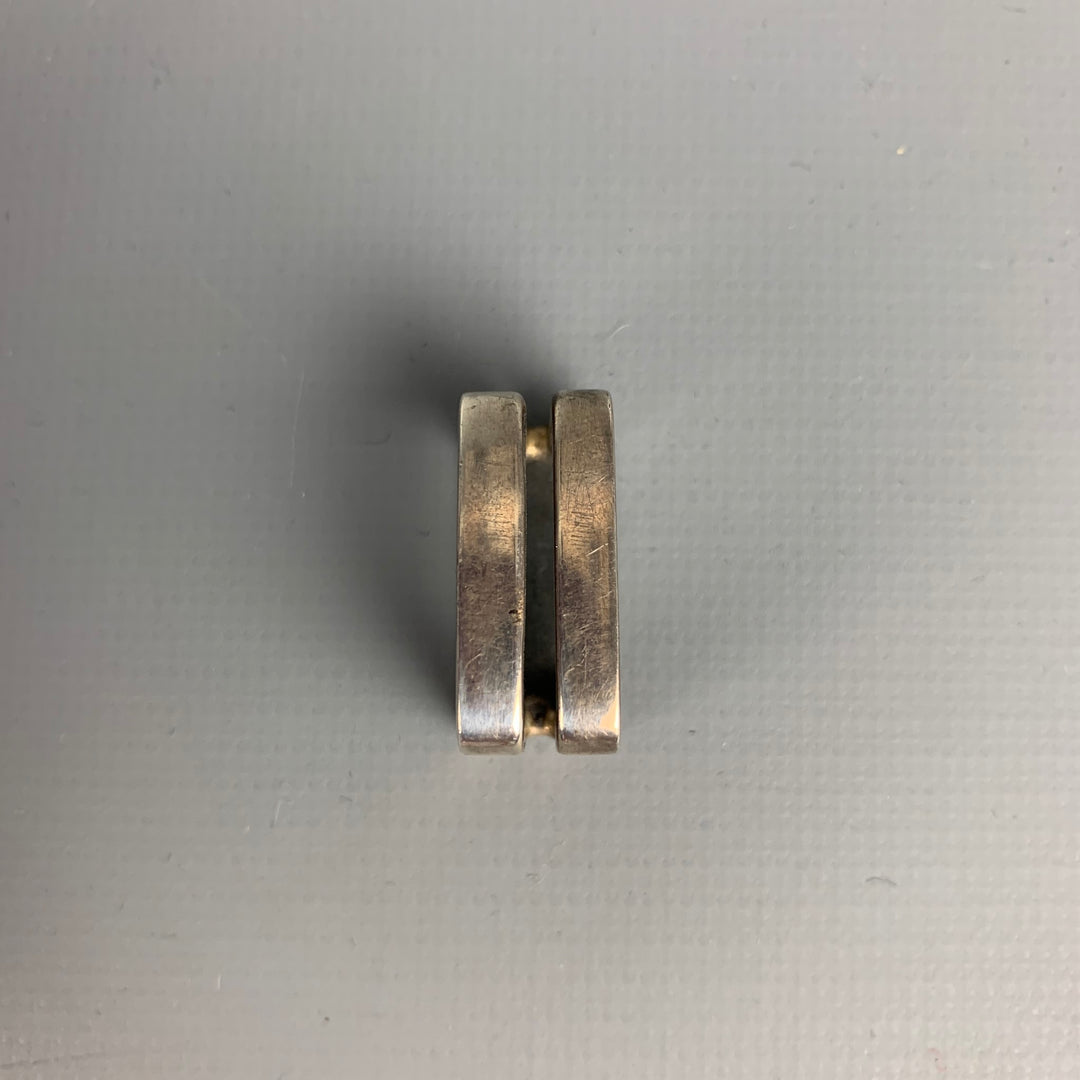 Vintage PAT AREIAS Engraved Sterling Silver 3 Piece Belt Buckle