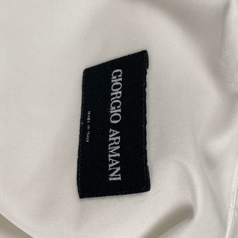 GIORGIO ARMANI Size S White Cotton Button Up Long Sleeve Shirt