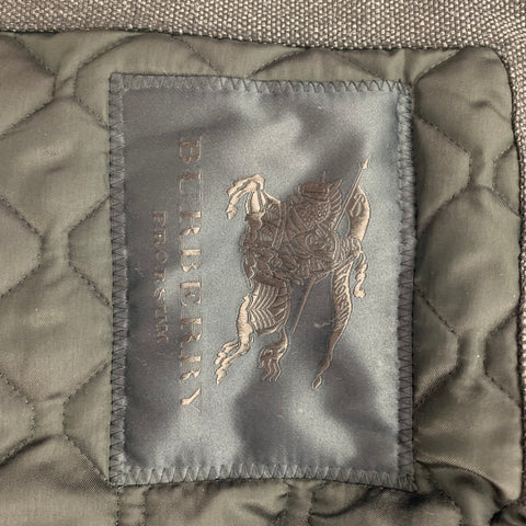BURBERRY PRORSUM Fall 2012 Size 38 Slate Grey Wool / Mohair Shearling Zip Jacket