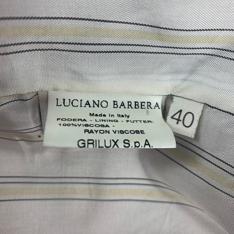 LUCIANO BARBERA Size 4 Mustard Leather Single Breasted Jacket
