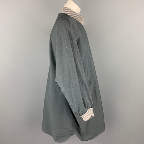3.1 PHILLIP LIM Size M Gray & Beige Cotton Blend Oversized Reversible Jacket