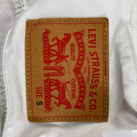 LEVI STRAUSS Size S White Cotton Trucker Jacket
