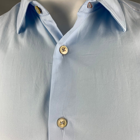 PAUL SMITH Size S Light Blue Cotton Spread Collar Long Sleeve Shirt