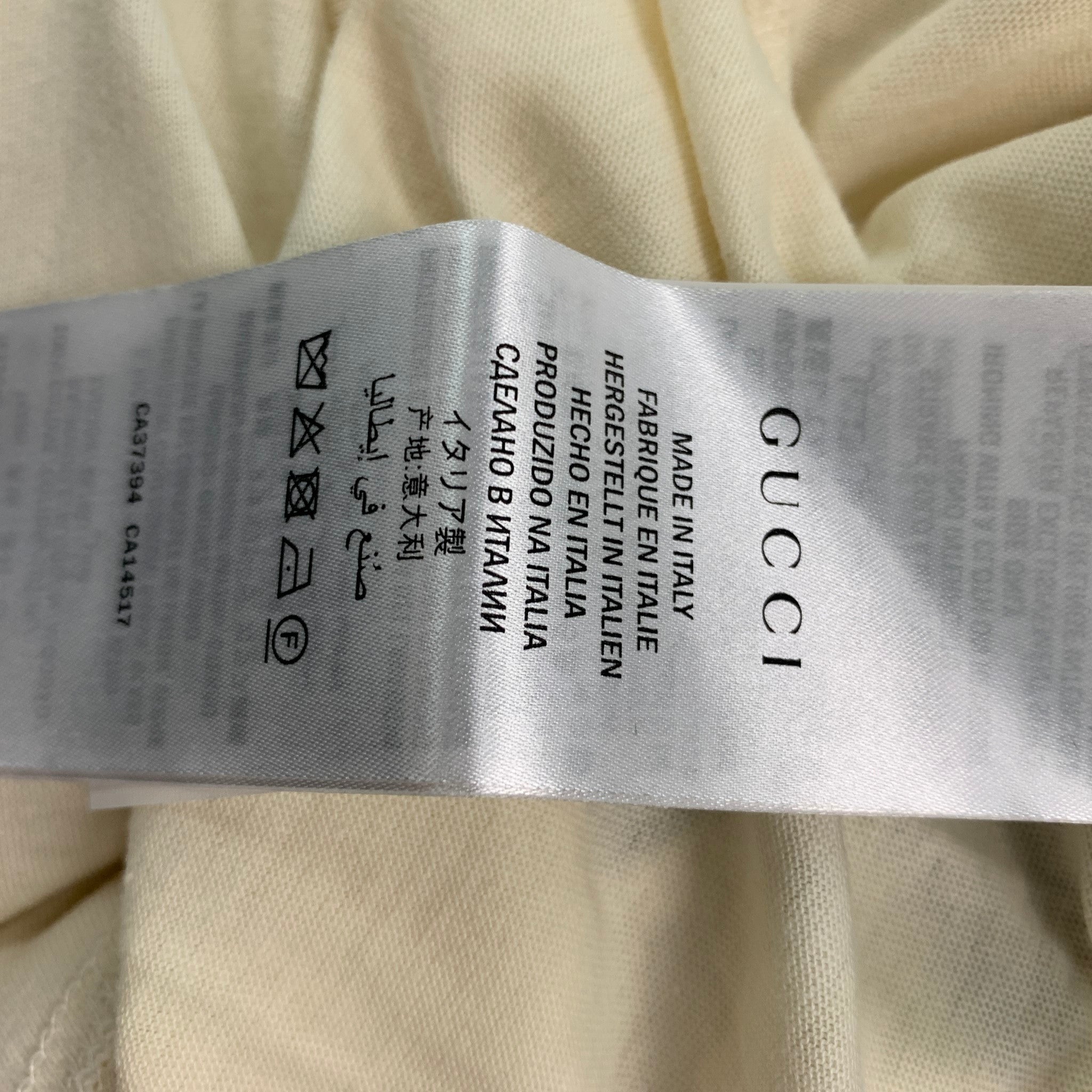 GUCCI Size XXS Beige Multi-Color Embroidery Cotton Crew-Neck T-shirt – Sui  Generis Designer Consignment