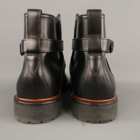 COACH Size 11 Black Leather Wrap Strap Ankle Boots
