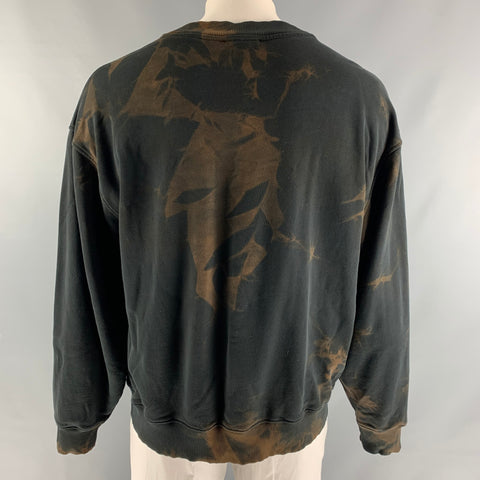 ACNE STUDIOS Size S Black &  Brown Tie Dye Cotton Crew-Neck Sweatshirt