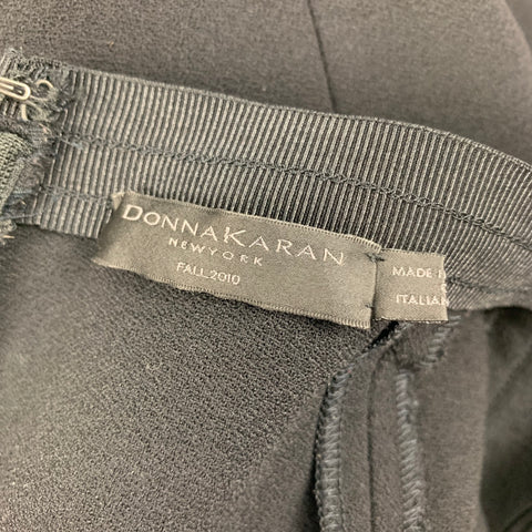 DONNA KARAN Size 10 Black Wool Blend Casual Pants
