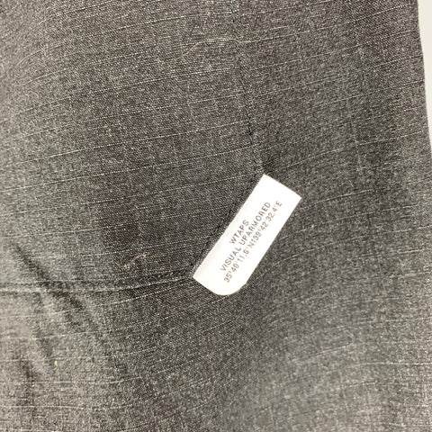WTAPS Size XL Charcoal Solid Cotton Elastic Waistband Casual Pants