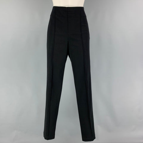 HELMUT LANG Size L Black Cotton Fitted Dress Pants