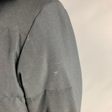BEAMS Size XL Grey Taupe Mixed Fabrics Polyester Hooded Jacket