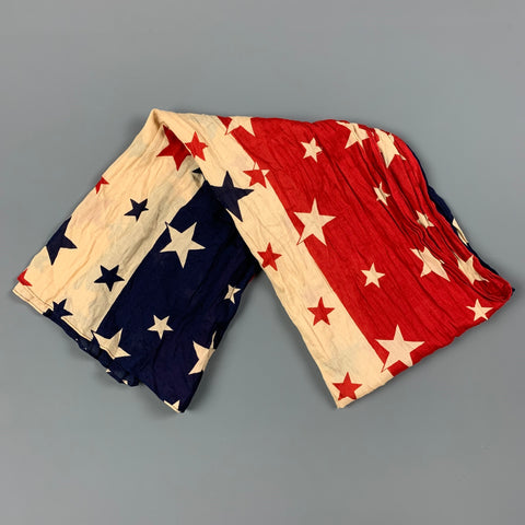 RRL by RALPH LAUREN Red White Blue Cotton Americana Scarf