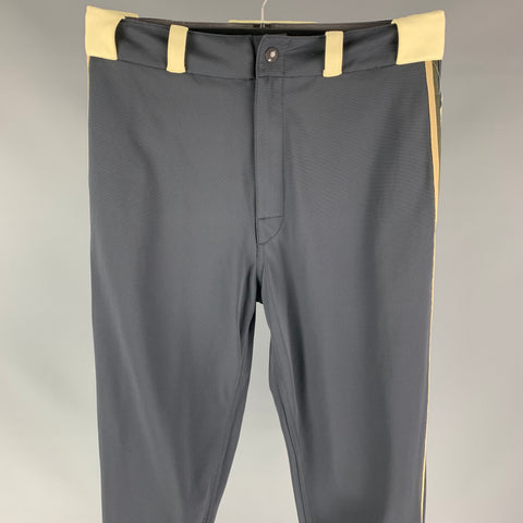 MARNI Size 32 Dark Gray & Beige Polyamide / Cotton Casual Pants