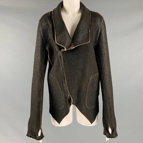 L.G.B Size S Brown Tan Cotton Shawl Collar Jacket