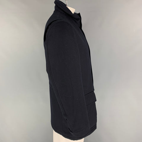 ERMENEGILDO ZEGNA Size 48 Black Wool Cashmere Jacket