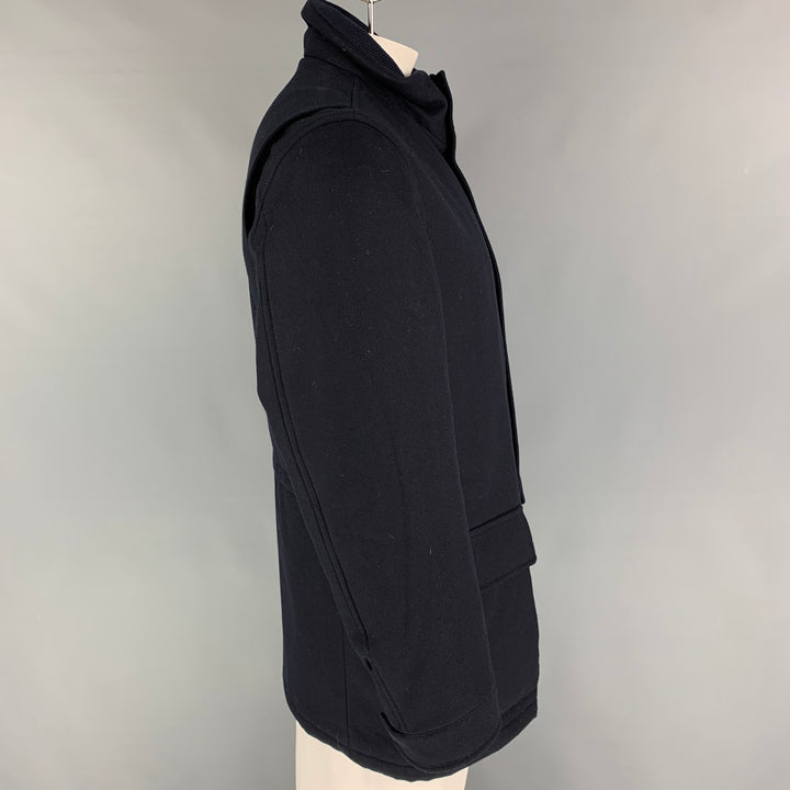 ERMENEGILDO ZEGNA Size 48 Black Wool Cashmere Jacket