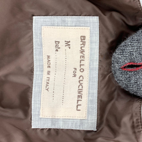 BRUNELLO CUCINELLI Size 40 Dark Gray Knitted Cashmere Buttoned Jacket