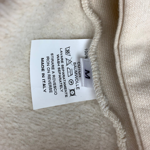 WALTER VAN BEIRENDONCK Woest F/W 16 Size M Cream Embroidery Cotton Crew-Neck Sweatshirt