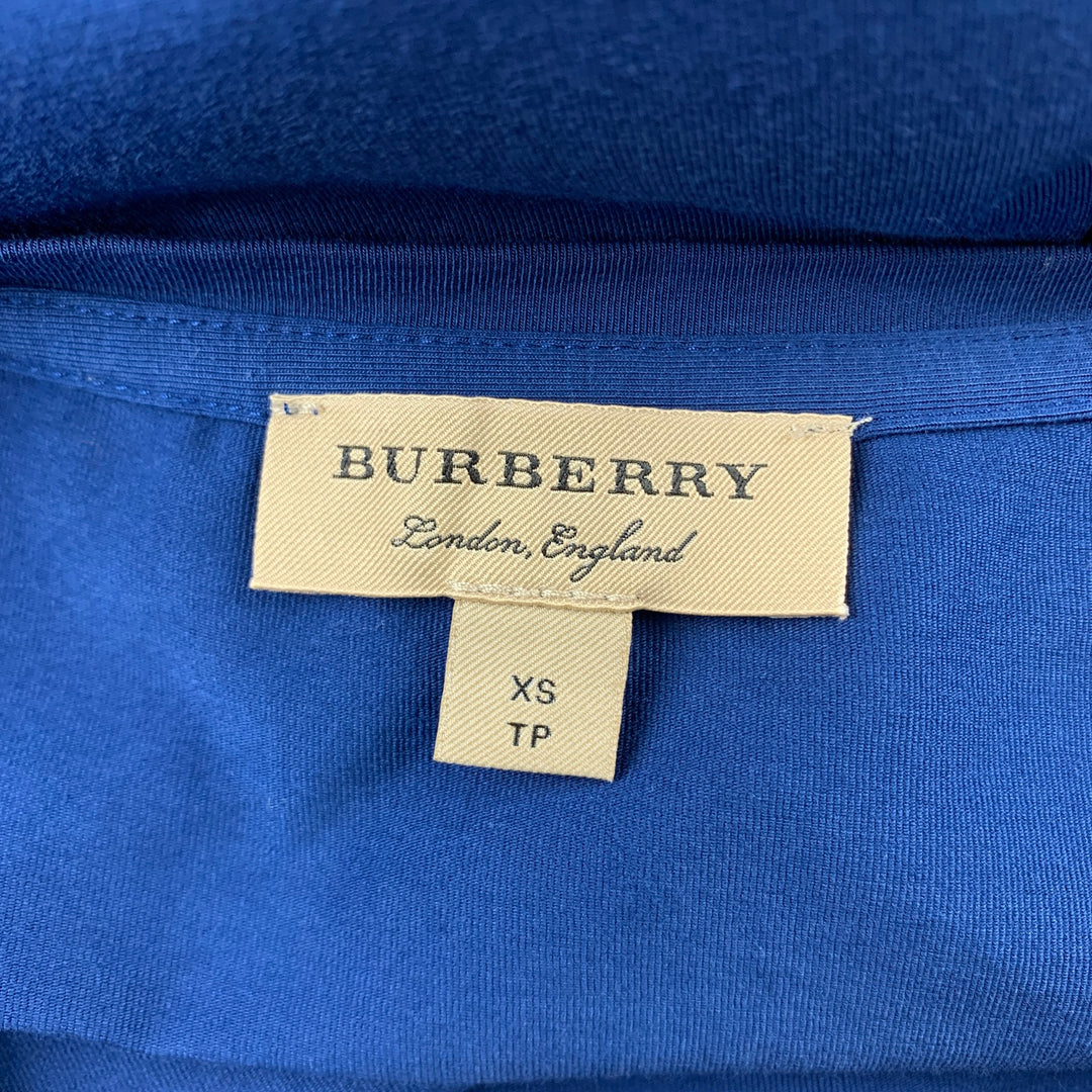 BURBERRY Taille XS T-shirt en coton mélangé bleu