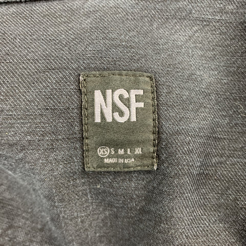NSF Taille XS Veste de camionneur en denim vieilli noir