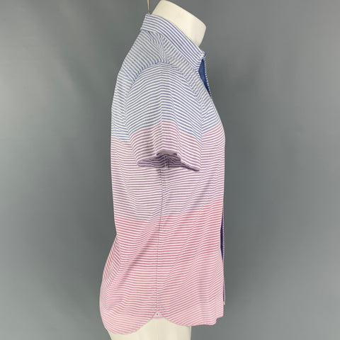 SCOTCH AND SODA Size S Multi-Color Stripe Button Down Short Sleeve Shirt