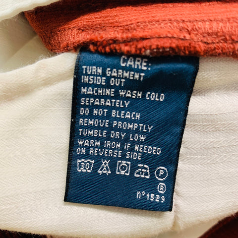 RALPH LAUREN Size 8 Red Brown Cotton Elastane Patchwork Suede Casual Pants