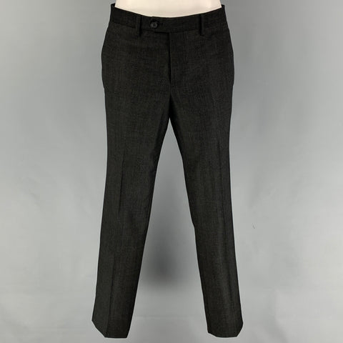 EMPORIO ARMANI Size 36 Charcoal Wool Peak Lapel Suit