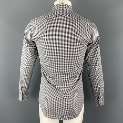 RALPH LAUREN Size S Black & White Checkered Cotton Button Down Long Sleeve Shirt
