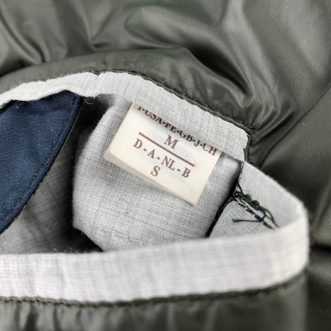 BRUNELLO CUCINELLI Size M Navy Nylon Zip & Buttons Jacket
