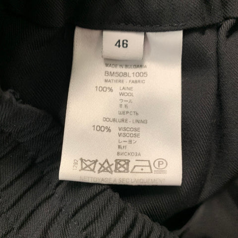 GIVENCHY Size 30 Black Wool Elastic Waistband Casual Pants