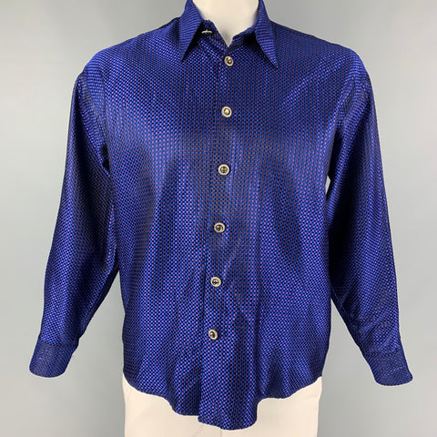 ATLANTIC CONNECTION Size M Black Blue Purple Checkered Long Sleeve Shirt