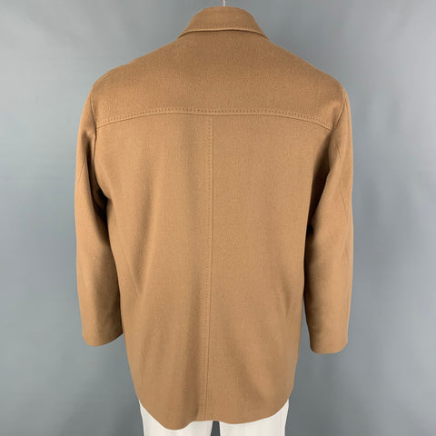 ERMENEGILDO ZEGNA Size 42 Camel Cashmere Single Breasted Jacket