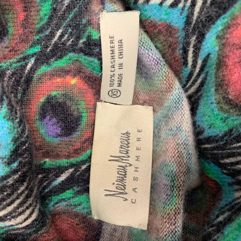 NEIMAN MARCUS Pull à col roulé paon en cachemire multicolore taille S - Femme