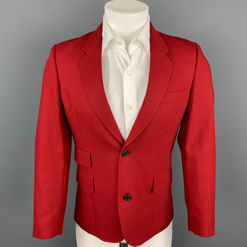 PAUL SMITH Size 36 Burgundy Wool Notch Lapel Suit