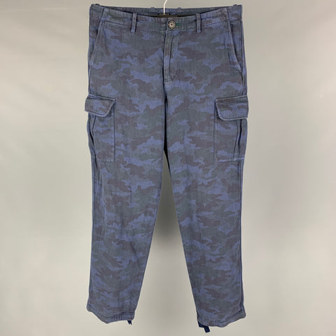 PS by PAUL SMITH Size 30 Navy Camouflage Cotton Cargo Casual Pants
